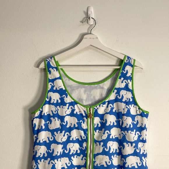 Lilly Pulitzer Elephant Print Dress Cotton Resort - Picture 7 of 12
